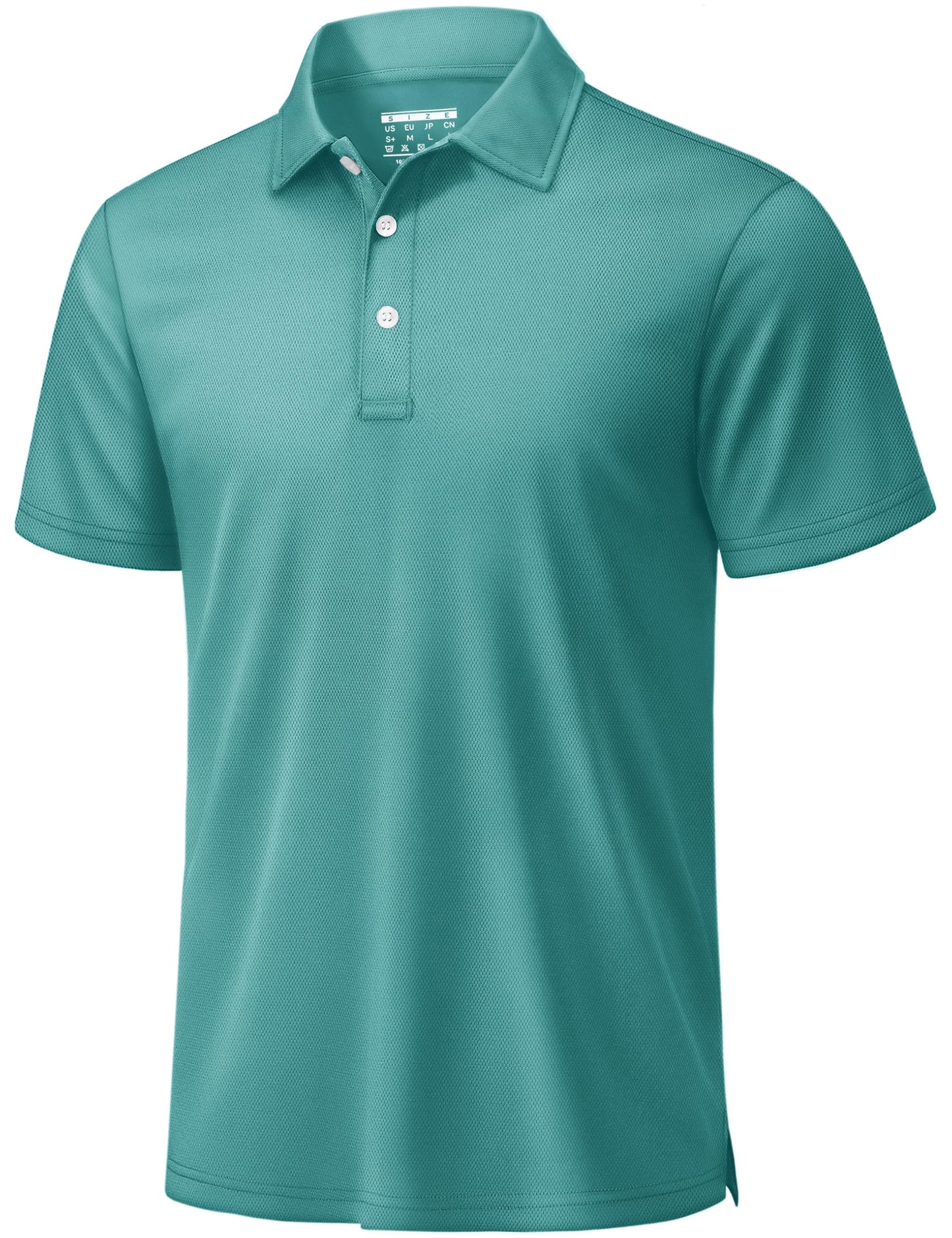 TACVASEN Mens Golf Shirt Dry Fit Mens Polo Shirts Short Sleeve Performance Golf Polos for Men with Collar Work Shirts Light Green, 3XL