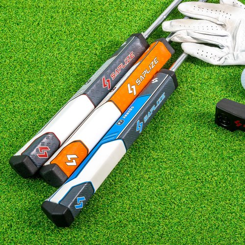 SAPLIZE Midsize Golf Putter Grip, Lightweight Golf Grips, Innovative Pistol Shape with Anti-Slip Pattern, Red/Grey