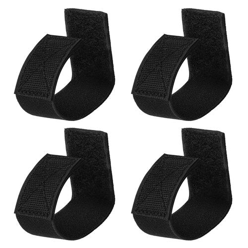 Wisdompro Duty Belt Keeper, 4 Pcs Strap Holder Hook and Loop for Security Police Military 2" - 2 1/4" Wide Belt - Black