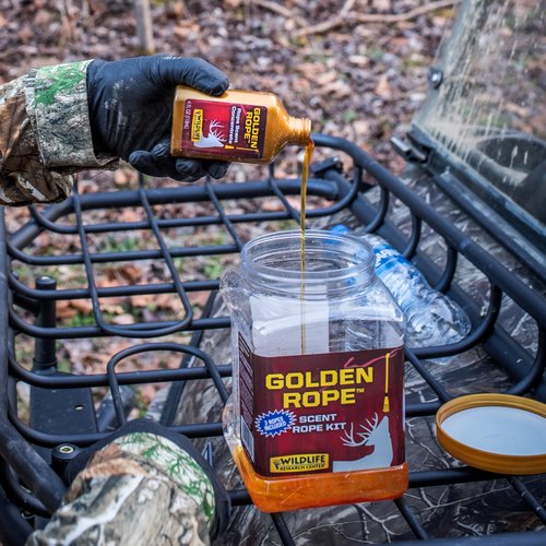Wildlife Research Center Golden Rope Scent Rope Concentrate – Hunting Scent for Existing Golden Rope or Any Rope Scrape Setup – Get The Attention of Deer and Keep Them Coming Back – 4 FL OZ