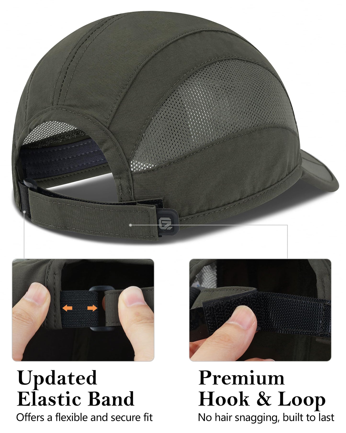 GADIEMKENSD Outdoor Running Hat Men's Cooling UPF50+ Womens Baseball Cap Sport Mesh Sun Hat Trucker Dad Hats Quick Dry Breathable Unstructured for Summer Camping Fishing Hiking Improved Blue L