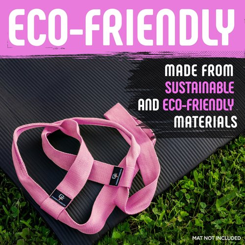 Gradient Fitness Premium Cotton Yoga Mat Strap (Pink, Soft)