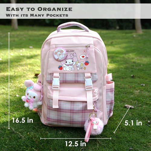 Juju Pink Kawaii Backpack - Cute Kawaii Stuff Mochila Kawaii - Cute Backpacks For Girls - Backpacks For School Girls