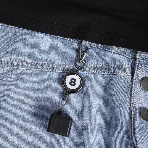 Pool Chalk Holder Billiards Snooker Cue Chalk Holder with Retractable Key Ring Pool Table Accessories Billiards Accessories for Billiard Lovers