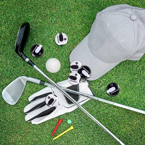 Weewooday 2 Pieces Golf Score Counter Golf Stroke Counter Golf Counter Clicker with One Touch Reset for Golf Game Scorekeeper Outdoor Activities Sport (Black, White)