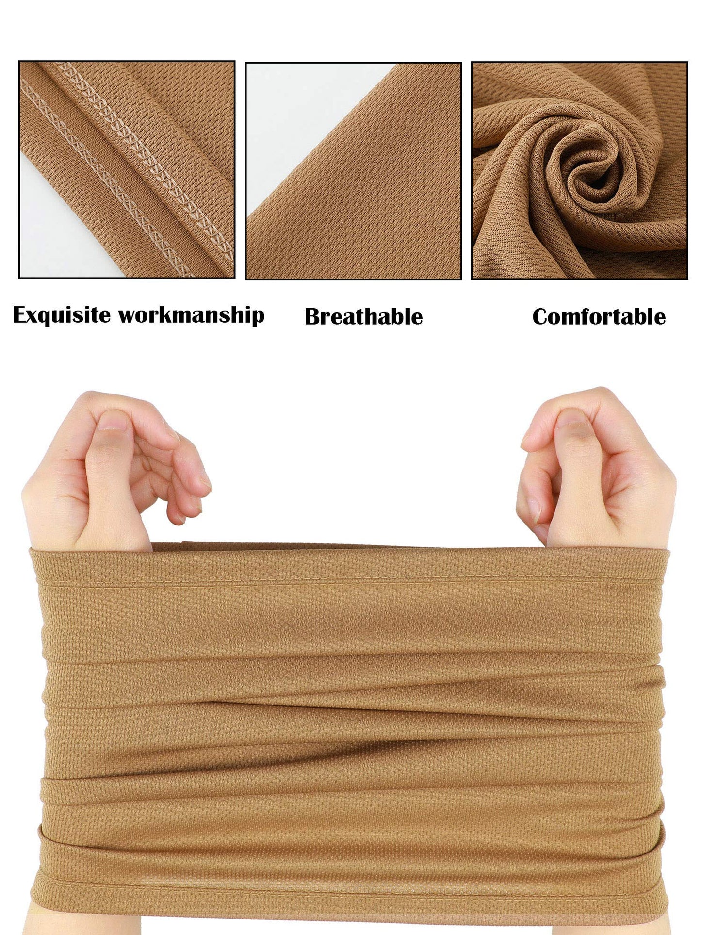 SATINIOR 8 Pack Neck Gaiter Summer Cooling UV Protection Bandana Face Mask Scarf Headwear for Men Women