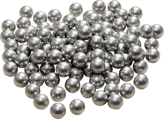 100 Rounds Solid Aluminum 50 Cal. Paintballs for Self Defense, 2.8 Gram Reusable .50 Caliber Powerful Aluminum Balls Fit for t4e TR50/HDR 50 (Aluminum, Silver)