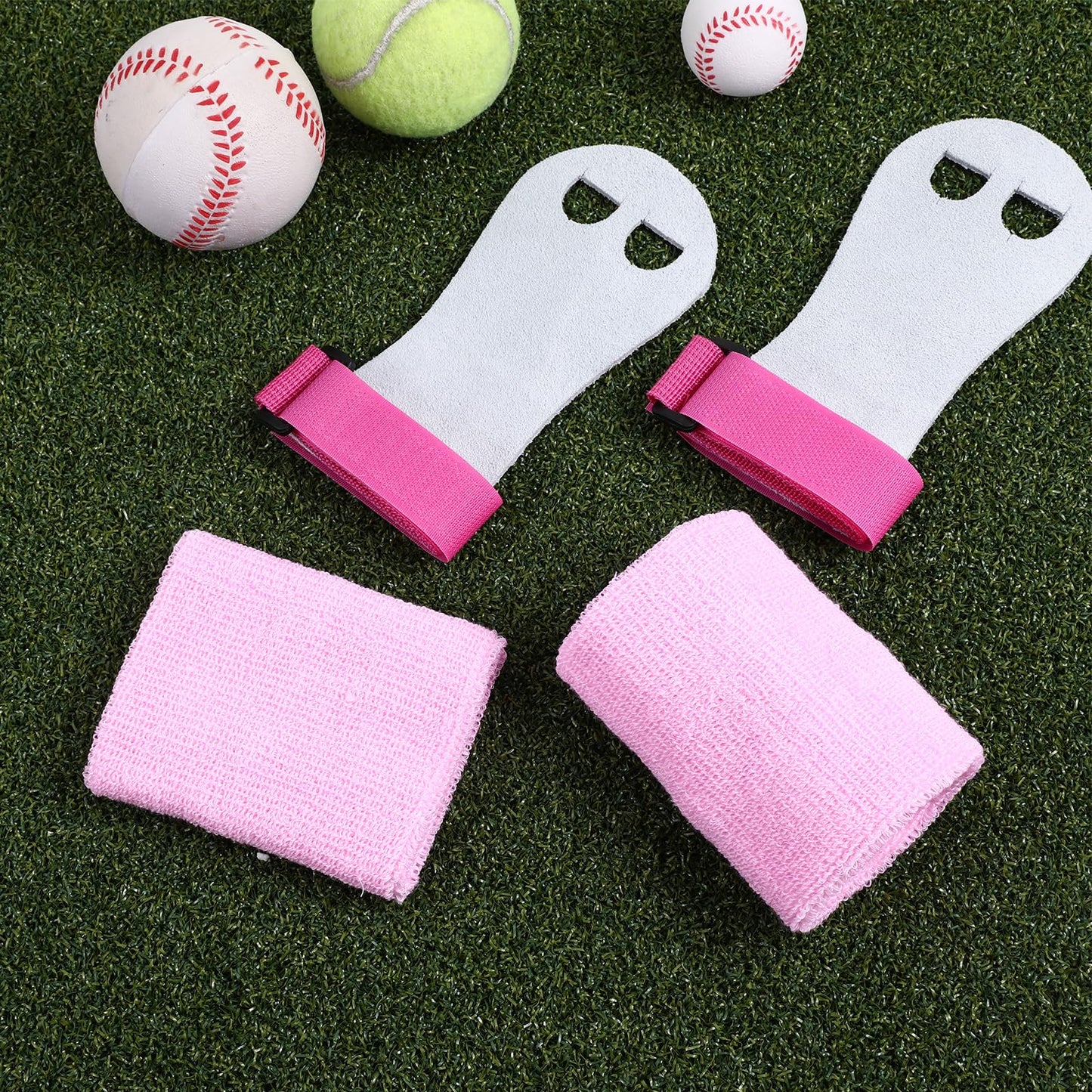 1 Pair Kids Gymnastics Grips for Bars Training - Adjustable Wrist Support with Anti-Slip Palm, Leather Hand Protectors for Girls & Boys 5-12 Years (Breathable, Left+Right Hand) (S)