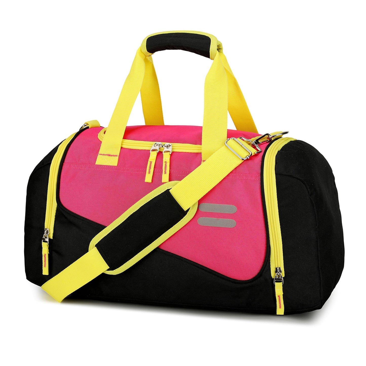 Urbanstand Gym Bag for Men & Women - 30L Duffel Bag with Shoe Compartment, Weekender Water Resistant Sports Duffle Bag for Travel, Fitness & Workouts, Pink Yellow