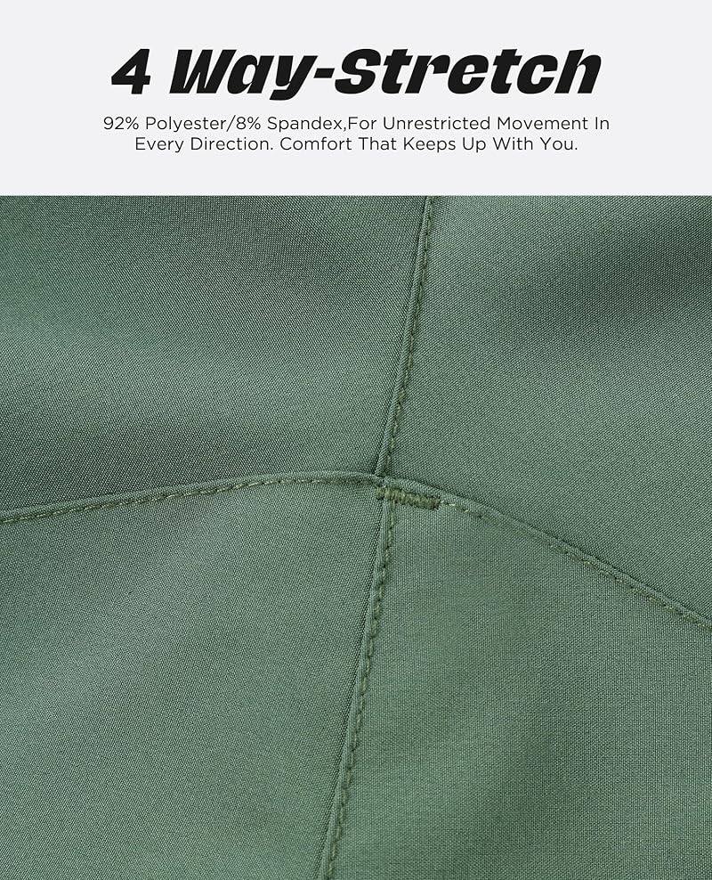 Men's 7 Inch Quick Dry Board Shorts with 2-in-1 Compression Liner - Army Green, Large