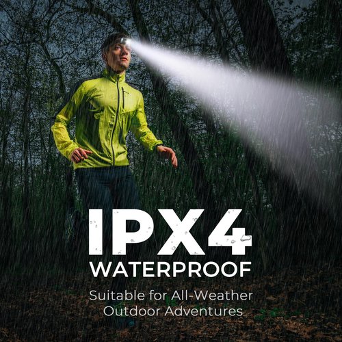Rechargeable Headlamps Flashlight,1200 Lumens Super Bright LED Head Torches,Sensor Control, 6 Light Settings, IPX5 Waterproof & Lightweight, Ideal for Camping, Running & Hiking Outdoor (2, black)