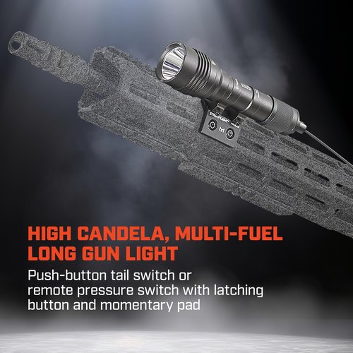 Streamlight 88066 ProTac Rail Mount HL-X 1000-Lumen Multi-Fuel Weapon Light with Remote Switch, Tail Switch, Clips, and CR123A Batteries, Box, Black