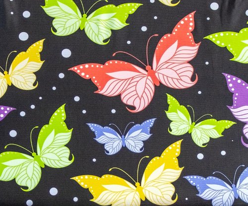 Butterfly Black Pattern Double Cushion for Relief During Bingo