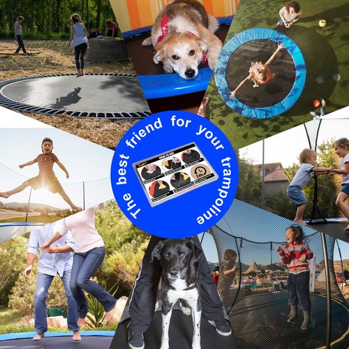 Taoanlo Trampoline Mat Repair Kit | Self-Adhesive Trampoline Patches | Black Galvanized Steel