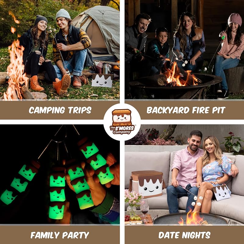 Glow in the Dark Marshmallow Roasting Sticks 4 Pack - Variation: Glow Skewers 4 Pack