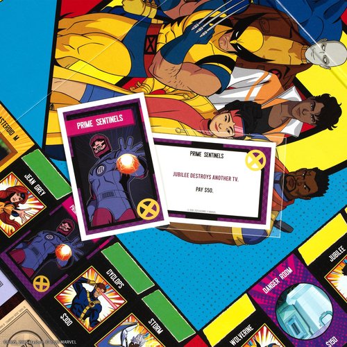 Monopoly: X-Men '97 Edition Board Game, Buy, Sell, Trade Iconic Mutants Like Wolverine, Magneto, Rogue & More, Featuring 6 Custom X-Men Themed Tokens, Officially Licensed Merchandise and Collectible