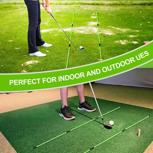 Soulchen 6 Pack Golf Alignment Sticks 48 Inches Collapsible Alignment Rods Golf Practice Rods Training Aid for Aiming Putting Golf Training Sticks with Clear Tube Case for Easy Carrying