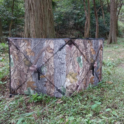 WTVIDAS Hunting Blind for Turkey, 3-Panel Portable Ground Blinds Silent Quick Setup Pop-Up Design for Deer Turkey Duck Hunting Accessory