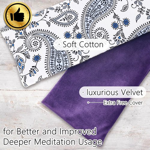 Lavender Eye Pillow for Relaxation, Yoga, Sleep – Weighted Eye Mask for Headache, Sinus, Aromatherapy Moist Heat Compress, Meditation Accessory, Relaxation Gift for Women
