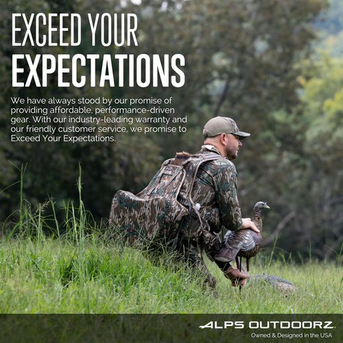 ALPS OutdoorZ Super Elite 4.0 Camo Turkey Vest Made with Quiet Cotton Featuring Removable Fold Away Seat, Game Bag, and Pockets for Calls and Strikers, Mossy Oak Obsession, M/L