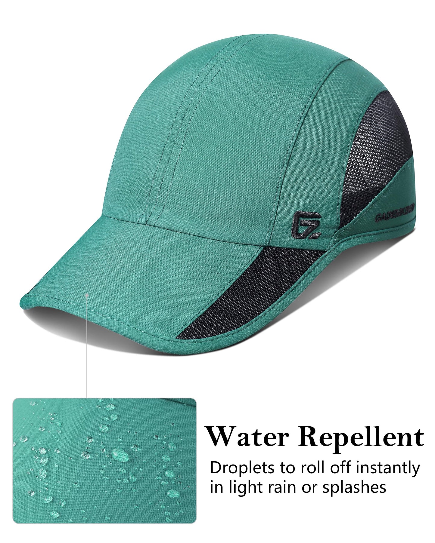 GADIEMKENSD Cooling Running Hat Quick Dry Summer Baseball Cap UPF50+ Sports Sun Caps Breathable Mesh Trucker Dad Hats Unstructured for Golf Tennis Hiking Gym Travel Camping Turquois M/L 7-7 1/2