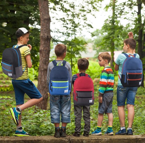 Trail maker Multi-Color Back Pack with Adjustable Padded Shoulder (Black)