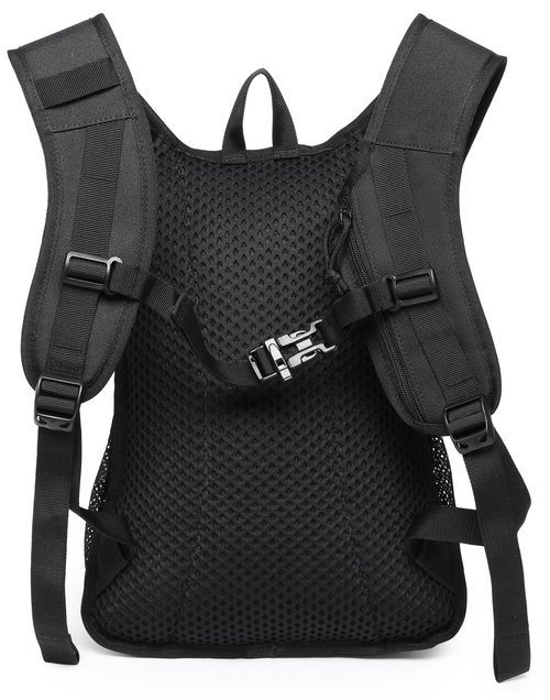 wotony Hydration Backpack with Water Bladder for Hiking Tactical Hydration Pack for Men Women Molle Water Backpack for Hiking (Black, 2L-Bladder)