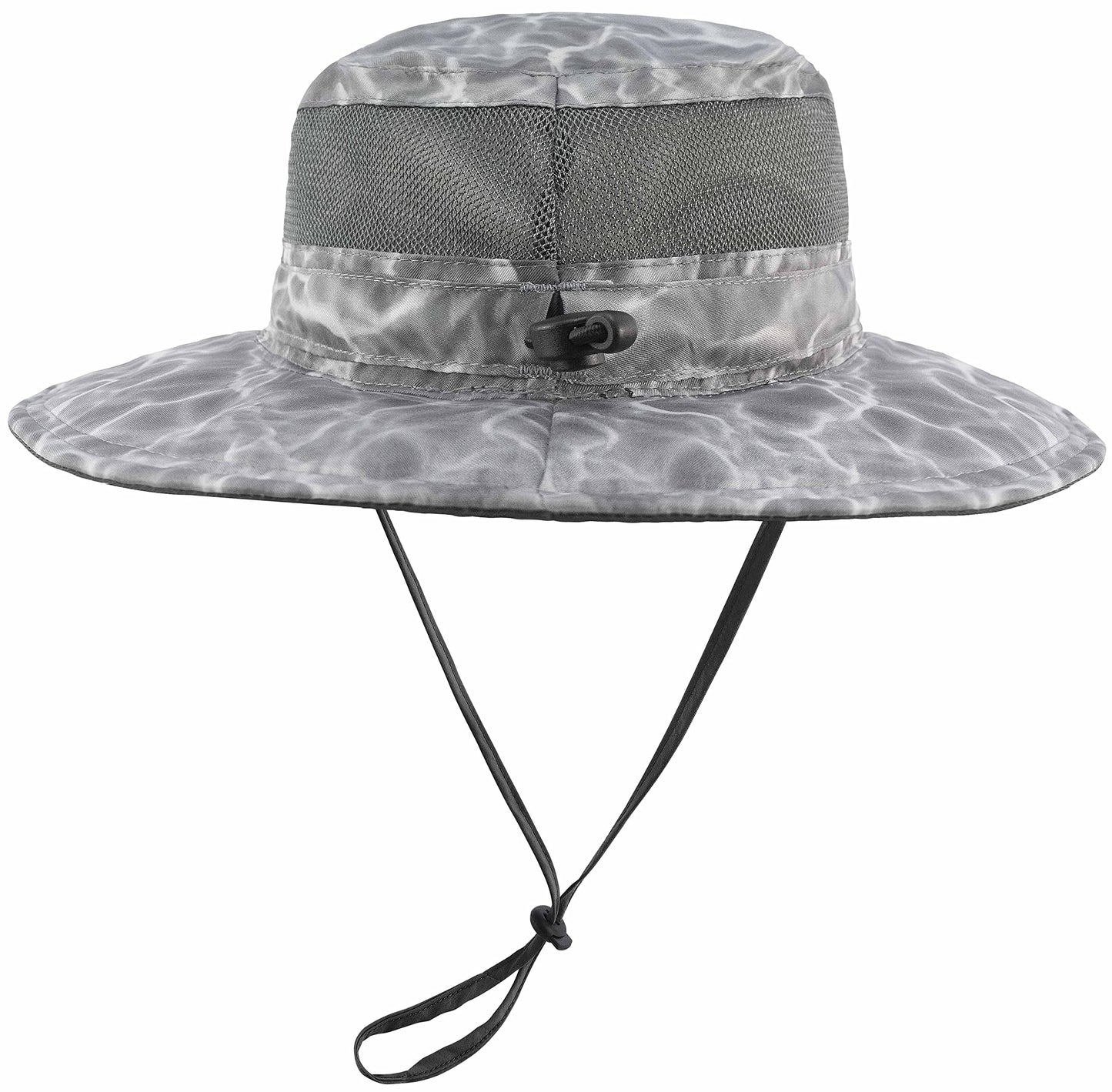 Fishoholic Fishing Hat - UPF50+ Sun Protection Wide Brim Bucket Hat with Straps