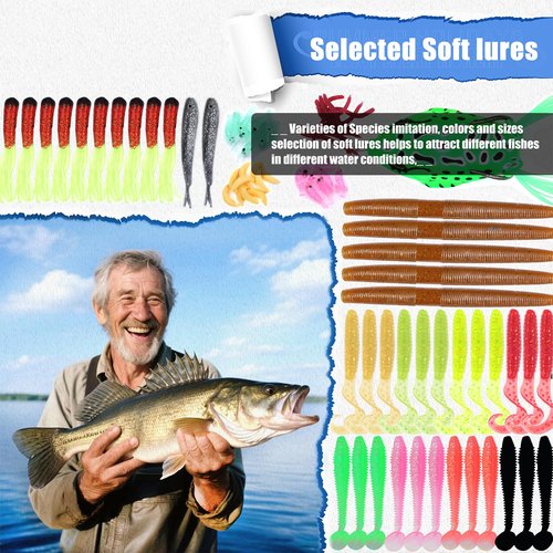EXAURAFELIS Fishing Gear Fishing Lures 307pcs All-in-one Tackle Box Minnow Crankbait Spinnerbaits VIB Jigs Hooks Paddle swimbaits Frog Lure Spoon Sinking Lure for Bass Trout Walleye Redfish