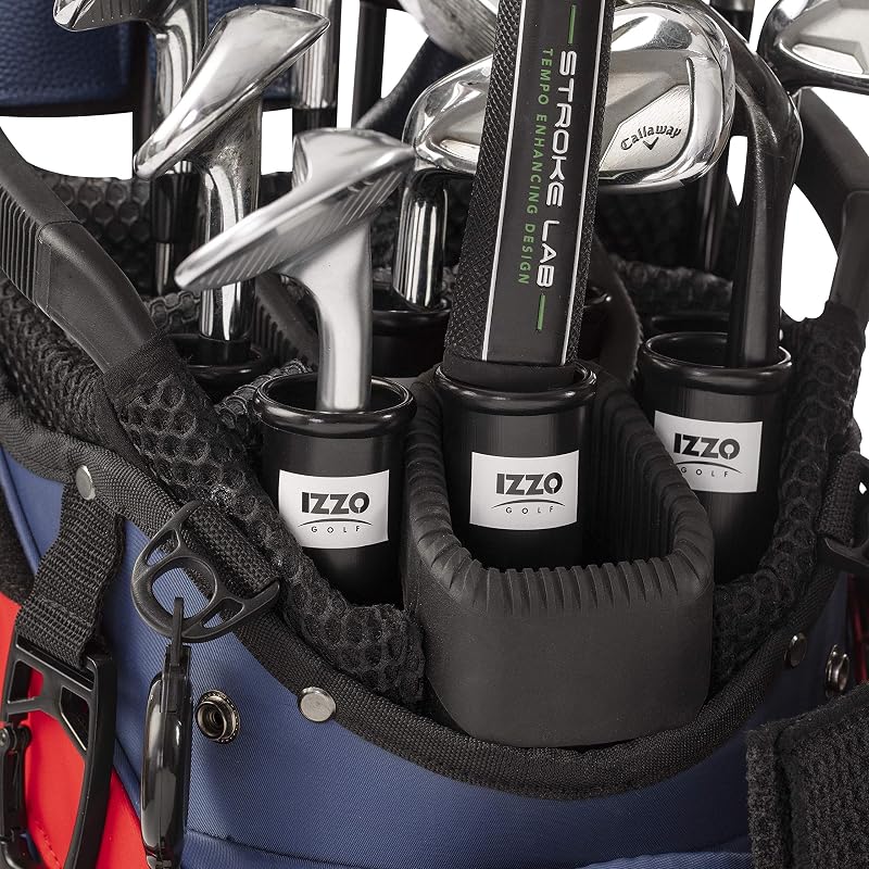 Izzo Golf 1–Pack 1.5" Golf Club Tube - Black Plastic Tube for Golf Bags (Variation: 1.5'' - 7 Pack)