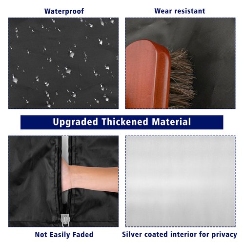 UNIFAMILY Waterproof Pontoon Tent, Privacy Boat Tent, 30 * 27 * 72 in Heavy Duty Hanging Changing Room, Privacy Curtains for Pontoon Boats, Pontoon Boat Tent Attaches to Bimini Top Poles