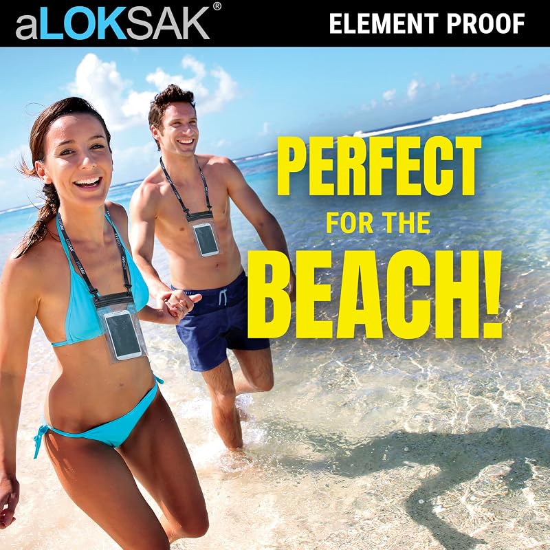 Loksak Waterproof Bags Set of 4 - Reusable Dry Bags 5x4, 4x7, 6x6, 9x6