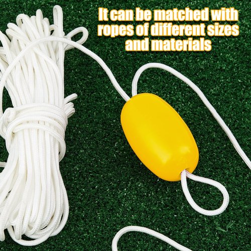 Lewtemi 4 Pcs Buoys Floats Rope Floats Marine, 4.72'' x 2.75'', 3/5'' Hole Deep Water Fishing Marker Buoys Bulk for Boats Swimming Kayak Crabbing Trail Dock Pool (Yellow)