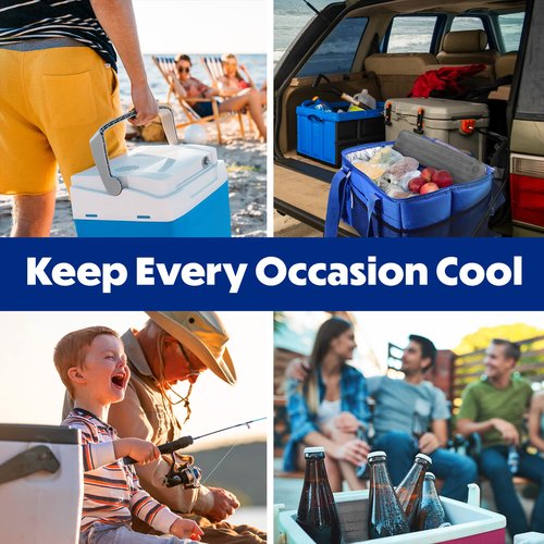 Cooler Shock Ice Packs, Reusable, Premium, Large Ice Pack and Lunch Cooler Set for Long Term Use, Cools Faster Than Ice, Cooler Accessories, Gray, 2 Pack