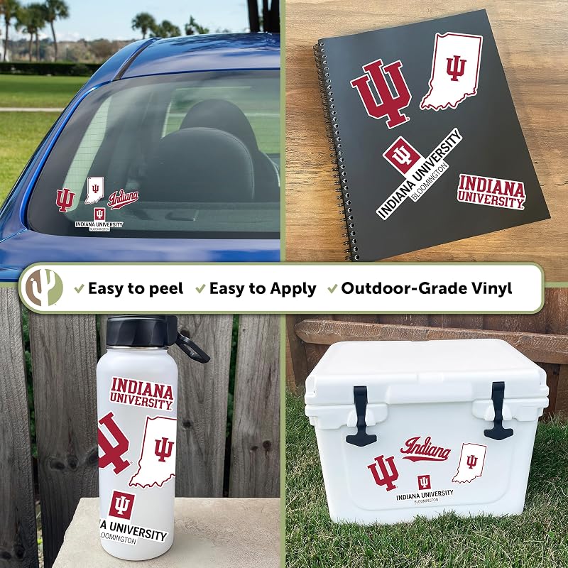 Indiana Hoosiers Sticker Sheet - Desert Cactus Officially Licensed NCAA Decals