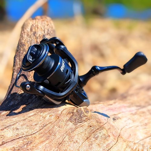 RIFT Chasm Spinning Reel, Carbon Disc Drag System, 5.2:1 Gear Ratio, 7+1 Stainless Steel Ball Bearings, CNC Aluminum Spool, Knurled Spool Center, Ambidextrous (Black/Silver - Without Line, 2000)