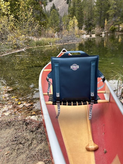 Crazy Creek Canoe Chair IV for Kayaking, Fishing, Camping & More, Detachable for Off The Boat Use, 250 LBS Weight Capacity, Adjustable Straps, Water-Resistant, Forest Green (Forest Green)