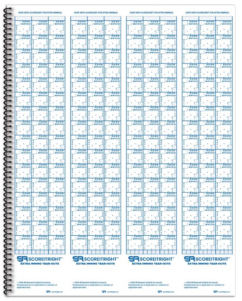Score It Right Big Blue Baseball/Softball Scorebook – Premium Score Keeping Book – 16 Player - 30 Game Scorebook with Pitch Count, Individual Player Stats, Batting Average Chart