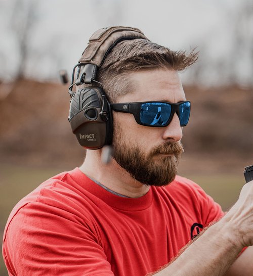 Magpul Apex Sunglasses Tactical Ballistic Sports Eyewear Shooting Glasses for Men Rectangular, Bronze with Blue Mirror (Polarized), One Size