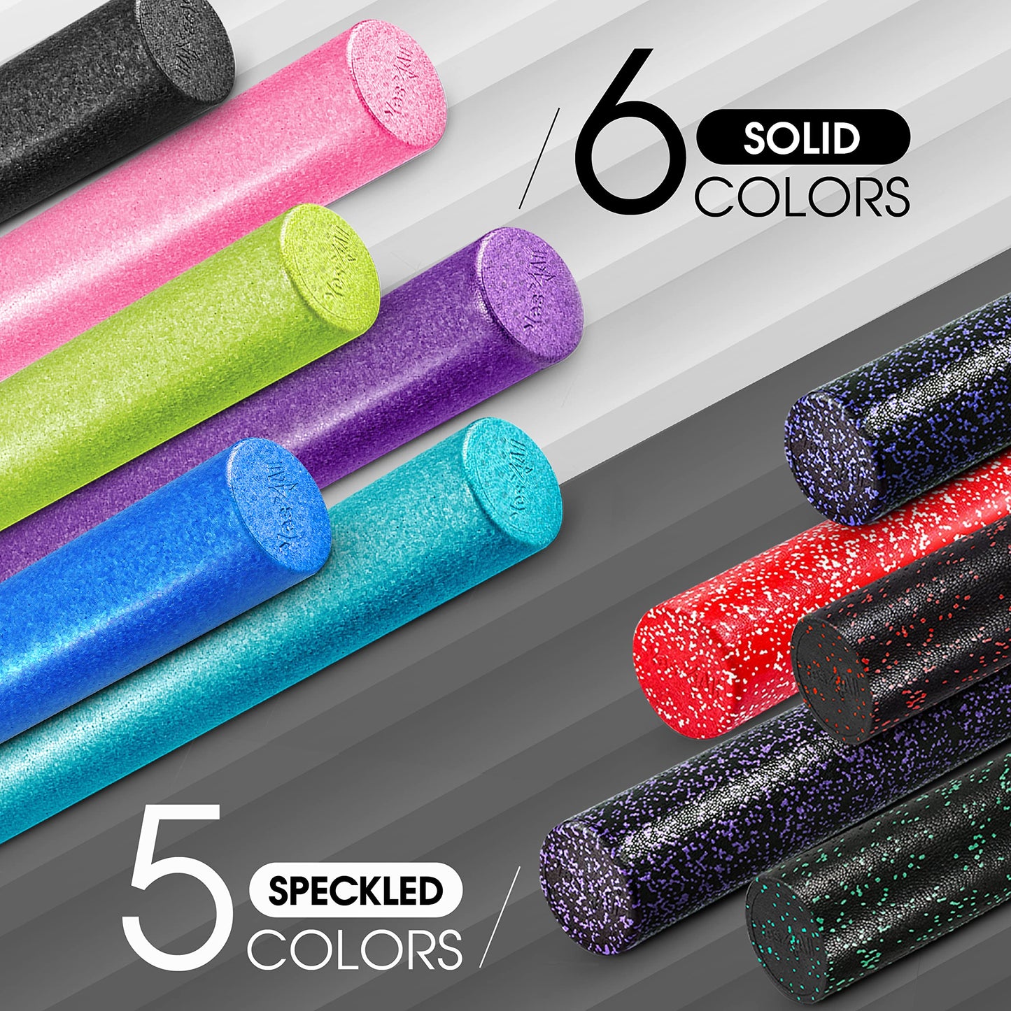 Yes4All High-Density EPP Round Back Roller Foam, Exercise Foam Roller for Yoga, & Pilates, Multiple Sizes and Colours, Fuschia Rose - 12 inches