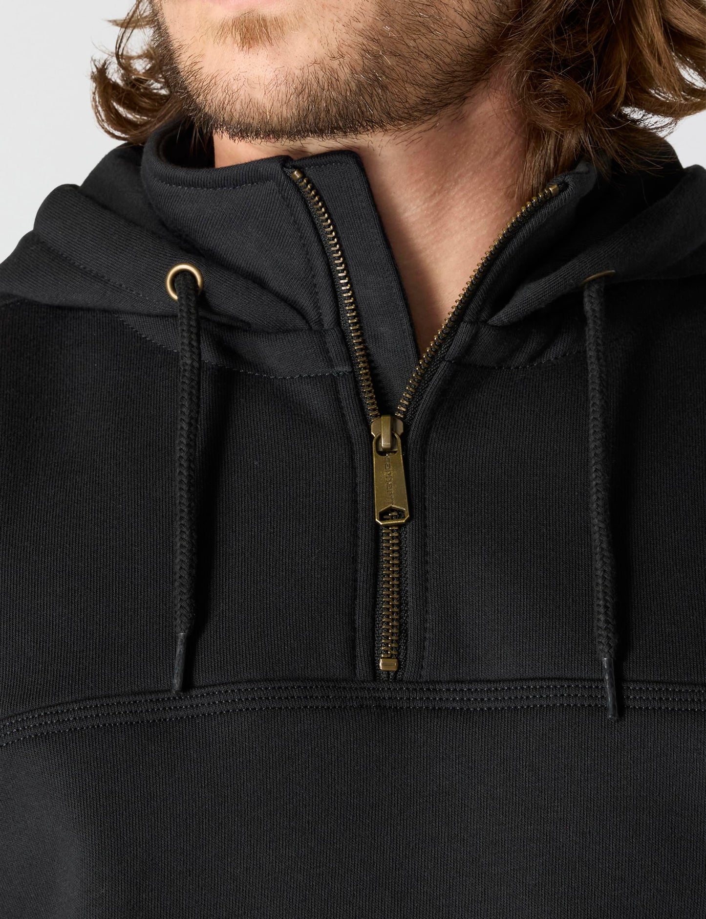 Carhartt Men's Paxton 1/4-Zip Sweatshirt, Black, Large