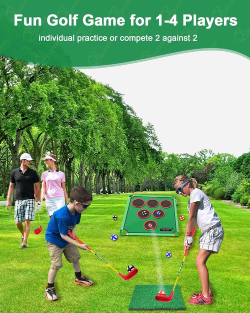 Golf Putting Game Set with 20 Sticky Golf Balls - Fun Outdoor Indoor Party backyard Golf Chipping Cornhole Games for Adults Family- Portable Yard Beach Golf Activity - Golf Clubs Are Not Included
