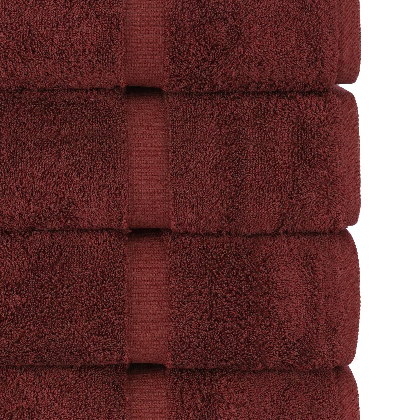 Chakir Turkish Linens | Hotel & Spa Quality 100% Cotton Premium Turkish Towels | Soft & Absorbent (8-Piece Towel Sets, Cranberry)