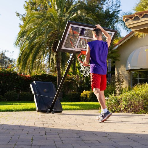 Lifetime 50-Inch Portable Basketball Hoop, Shatterproof Fusion Backboard, 8-10ft Adjustable Height