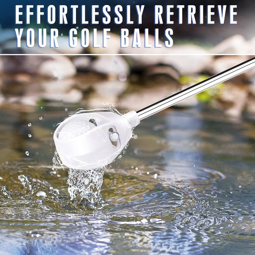 CHAMPKEY Upgraded Auto-Locking Golf Ball Retriever Performance Version - Thicken Telescopic Shaft Golf Ball Picker - High Durability and Stability Golf Retriever (9FT)