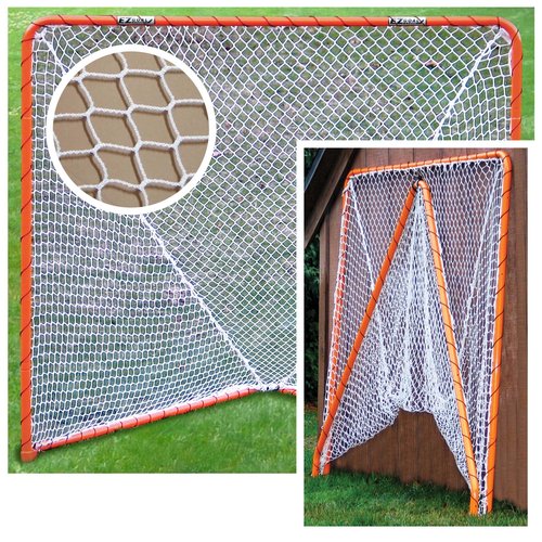 EZGoal Lacrosse Folding Goal, 6 x 6-Feet, Orange
