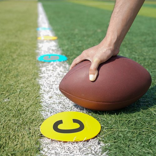 Eco Walker Football Linemen Position Flat Spot Markers: Precision, Durability, and Portability for Enhanced Training (Black)