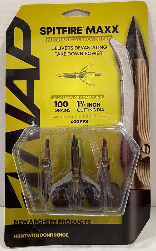 New Archery Products Spitfire MAXX 100 Grain Broadhead 4PK
