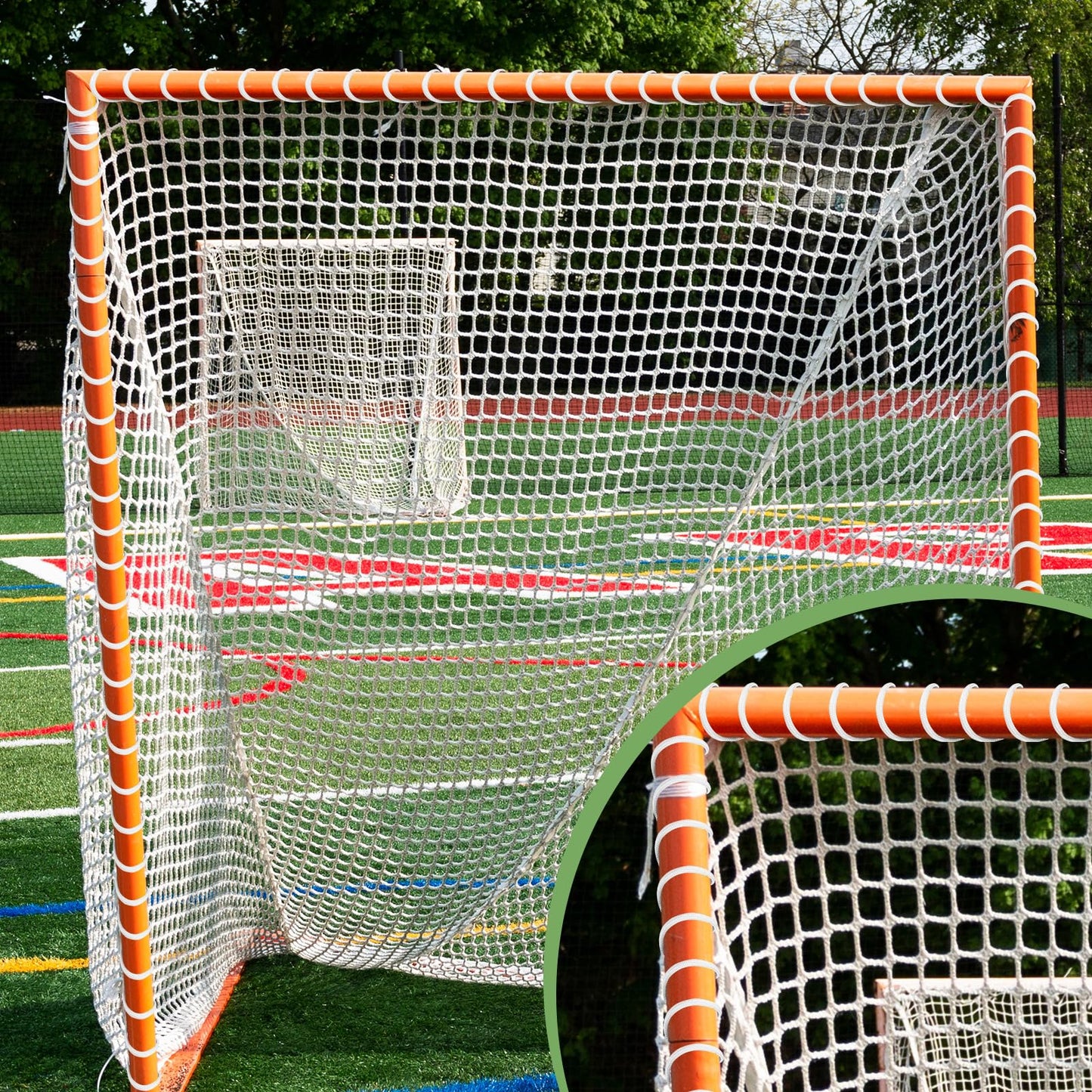 2 Pcs 92ft 4mm Lacrosse Net Lacrosse Goal Net Lacing Cord Long Lacrosse Goal Net Lacing Rope Easy Installation for Soccer Garden,Playground Net Backyard Collegiate Youth Net Not Include(White)