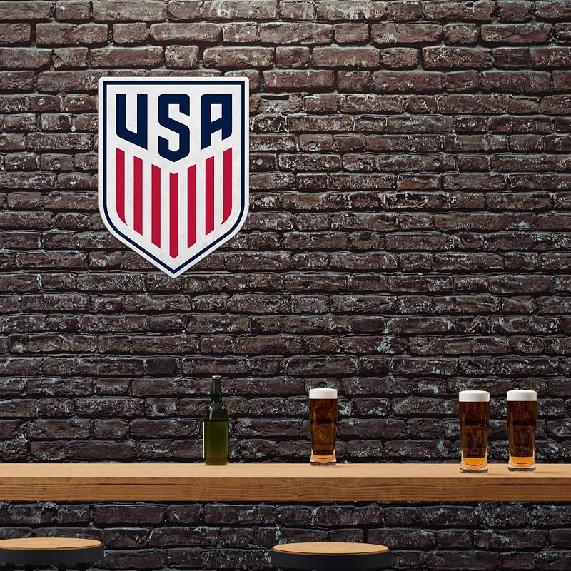 US Soccer Shape Cut Pennant - 18" Felt Wall Decor, Rico Industries